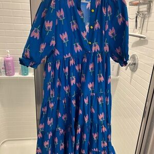 Karlie Blue and Pink Floral Dress